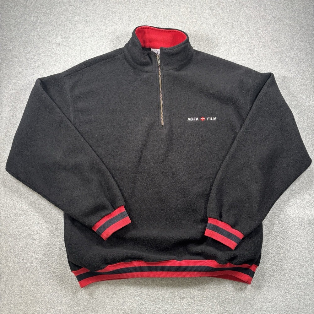 Vintage Afga Film Fleece Zip up Pull Over‎ Sweater 35mm Film Photography